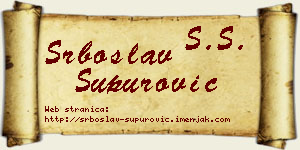 Srboslav Supurović vizit kartica